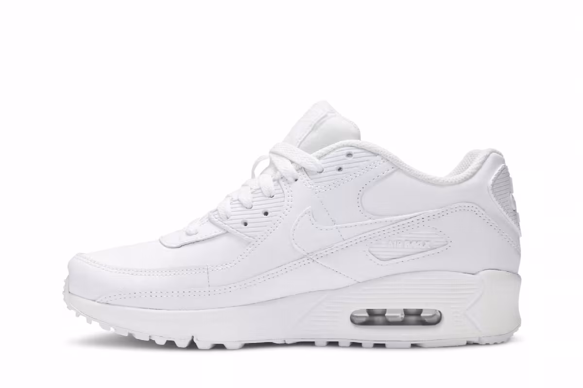 Nike Air Max 90 Leather GS White, view 4