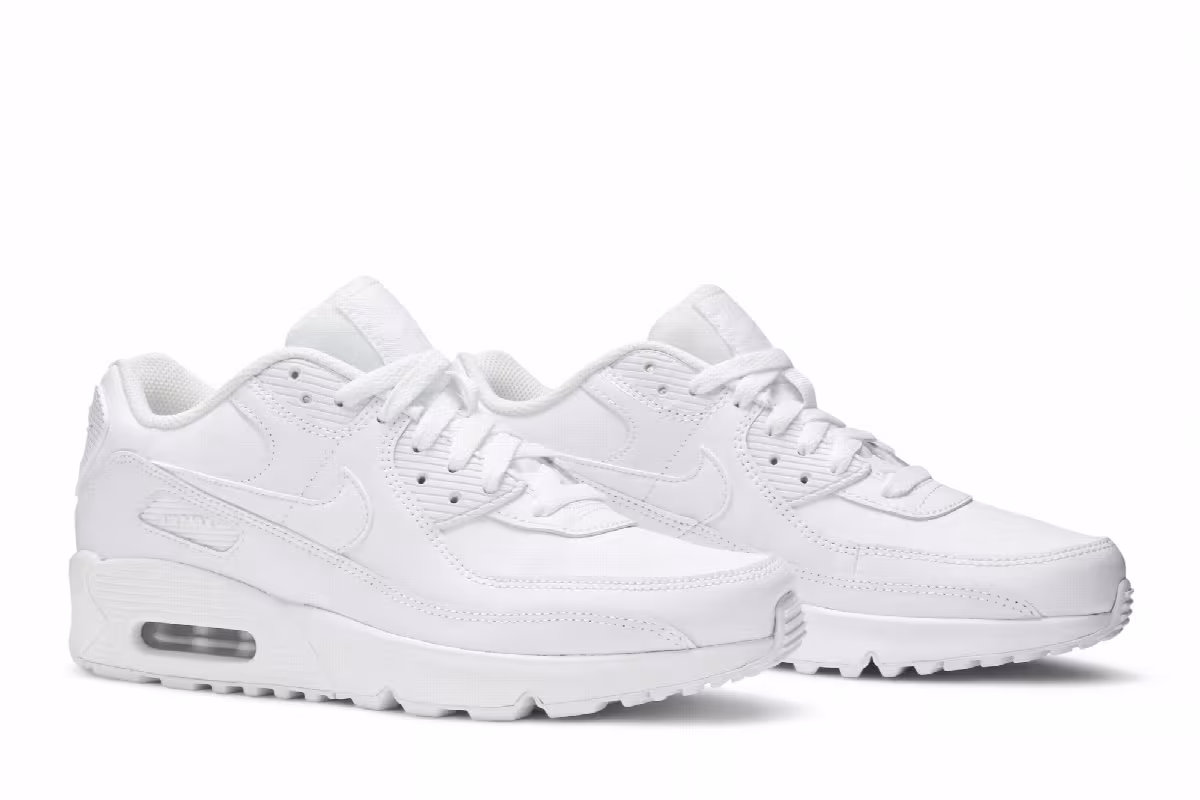 Nike Air Max 90 Leather GS White, view 9