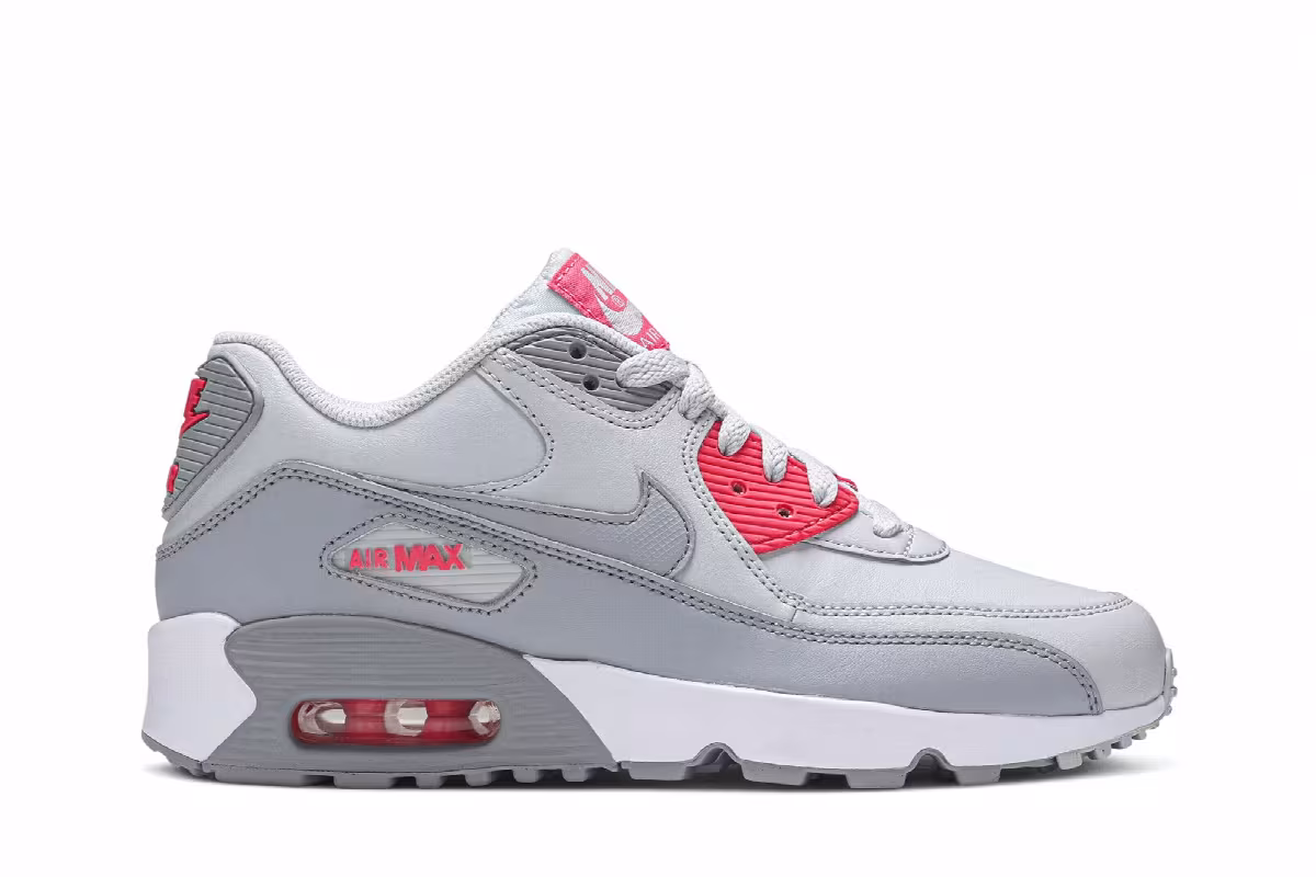 Nike Air Max 90 Leather GS Platinum Grey, view 2