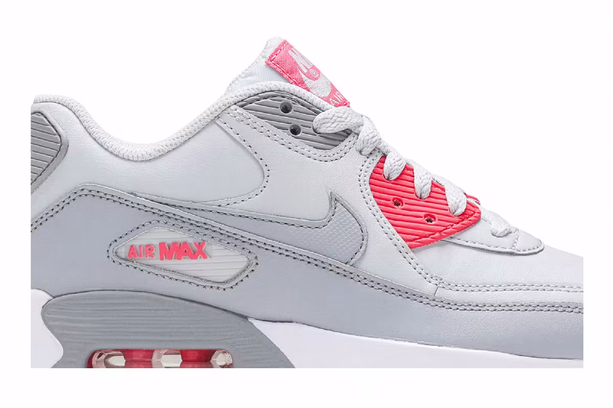 Nike Air Max 90 Leather GS Platinum Grey, view 3