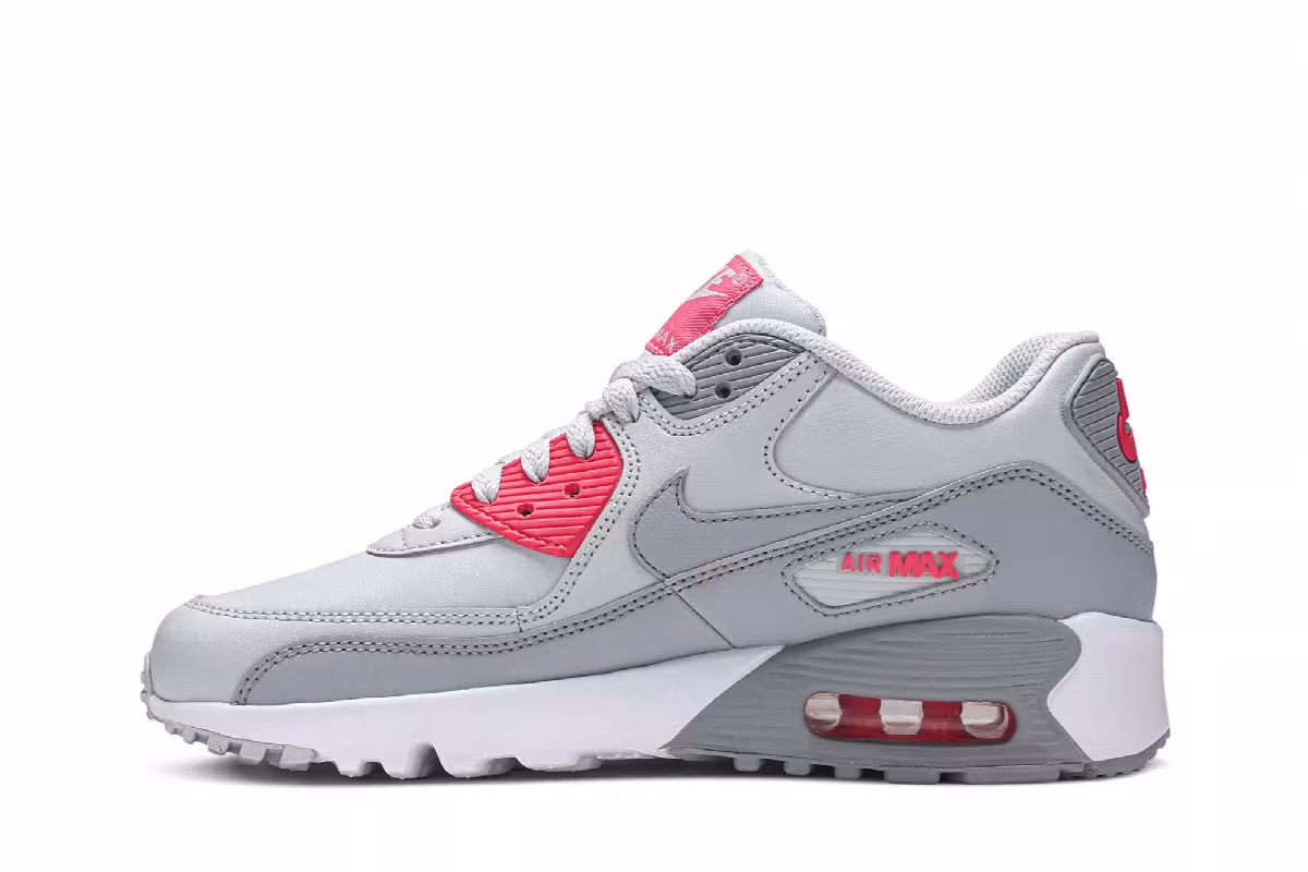 Nike Air Max 90 Leather GS Platinum Grey, view 4