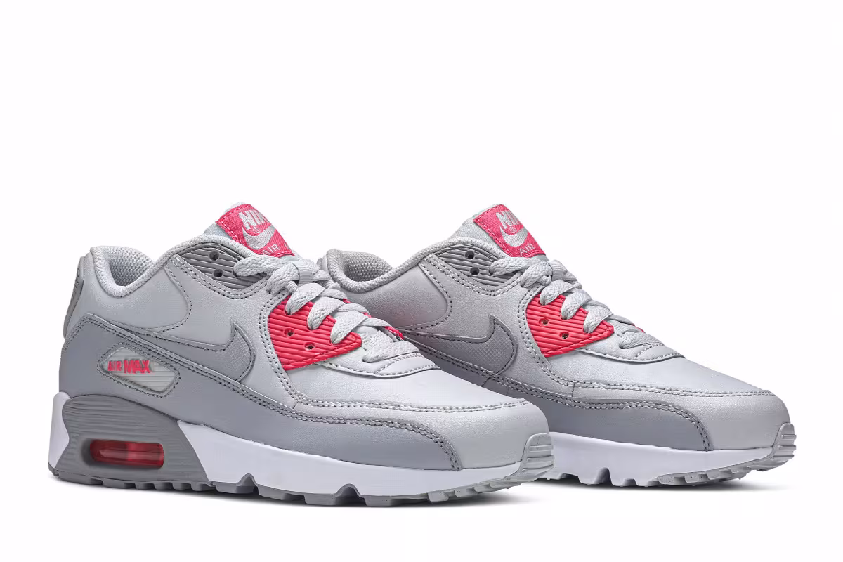 Nike Air Max 90 Leather GS Platinum Grey, view 9