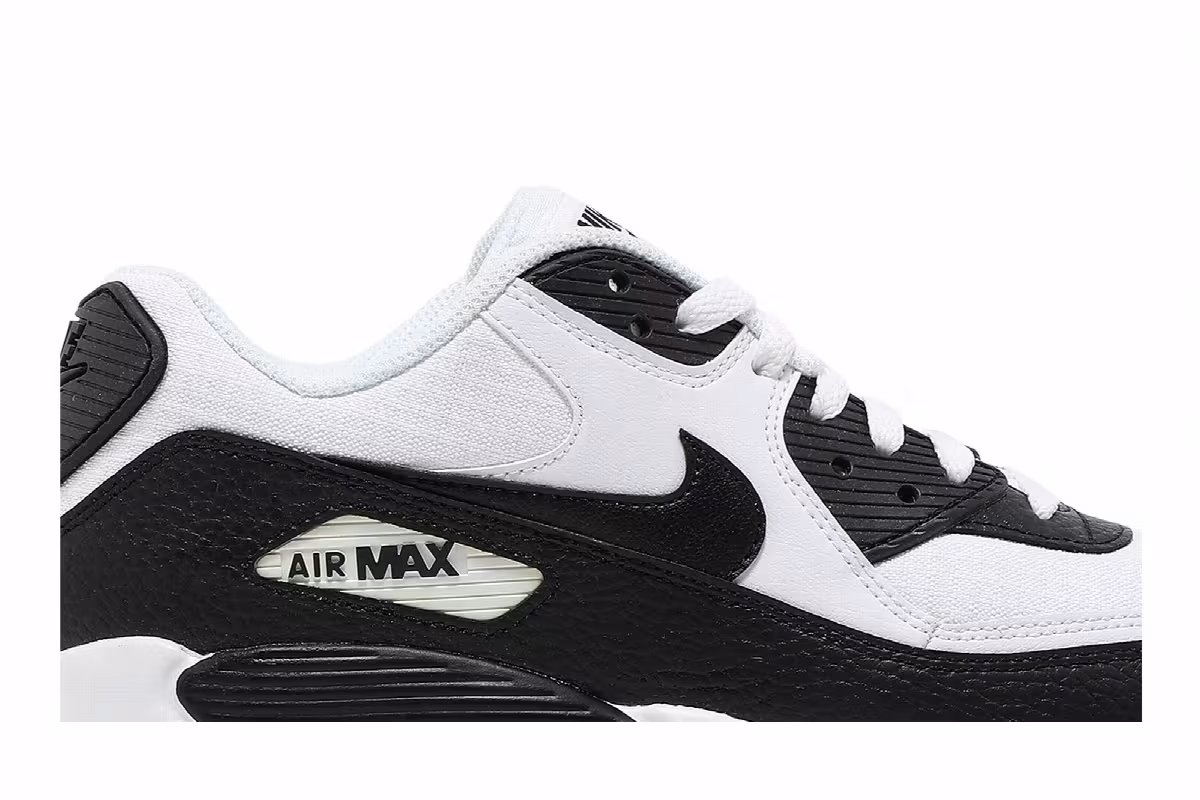 Nike Women's Air Max 90 White Black, view 3
