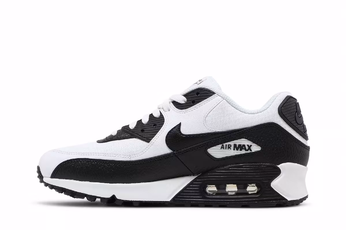 Nike Women's Air Max 90 White Black, view 4