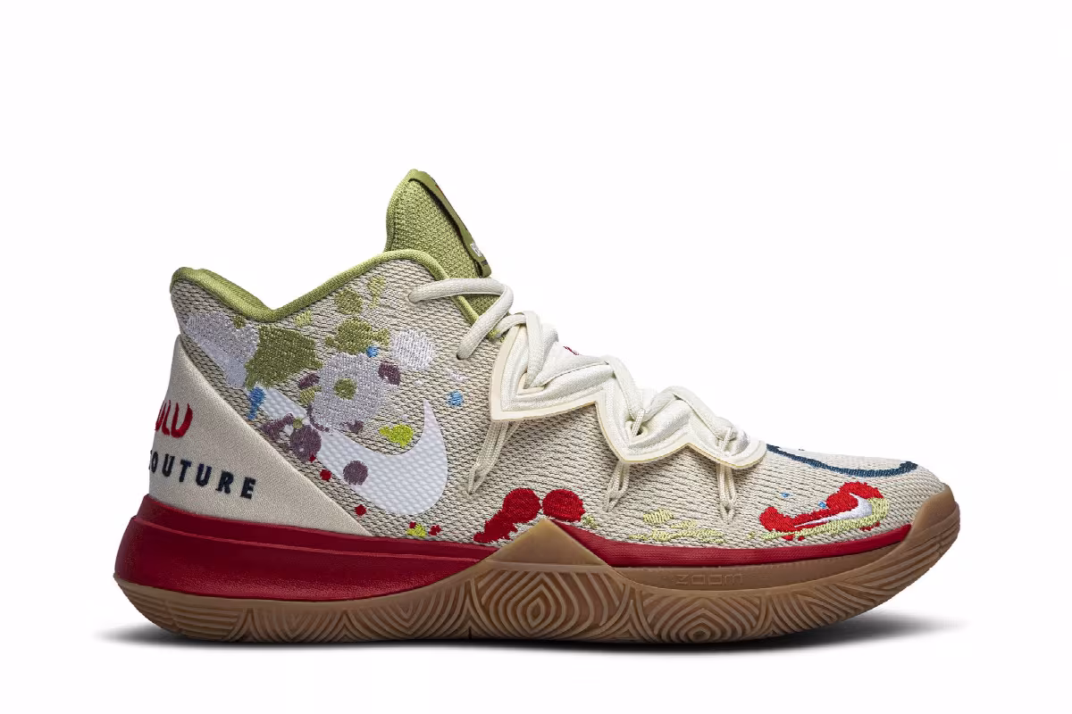 Bandulu x Nike Kyrie 5 Embroidered Splatters, view 2