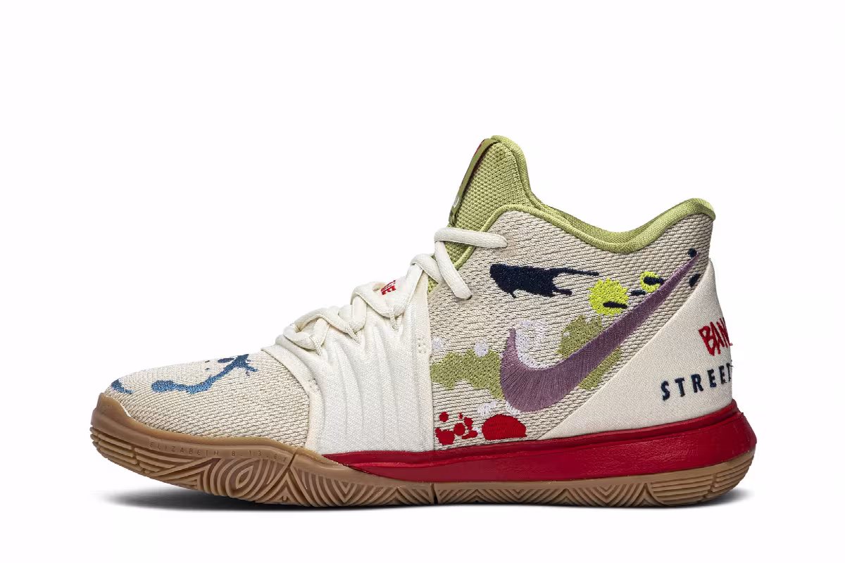 Bandulu x Nike Kyrie 5 GS Embroidered Splatters, view 4