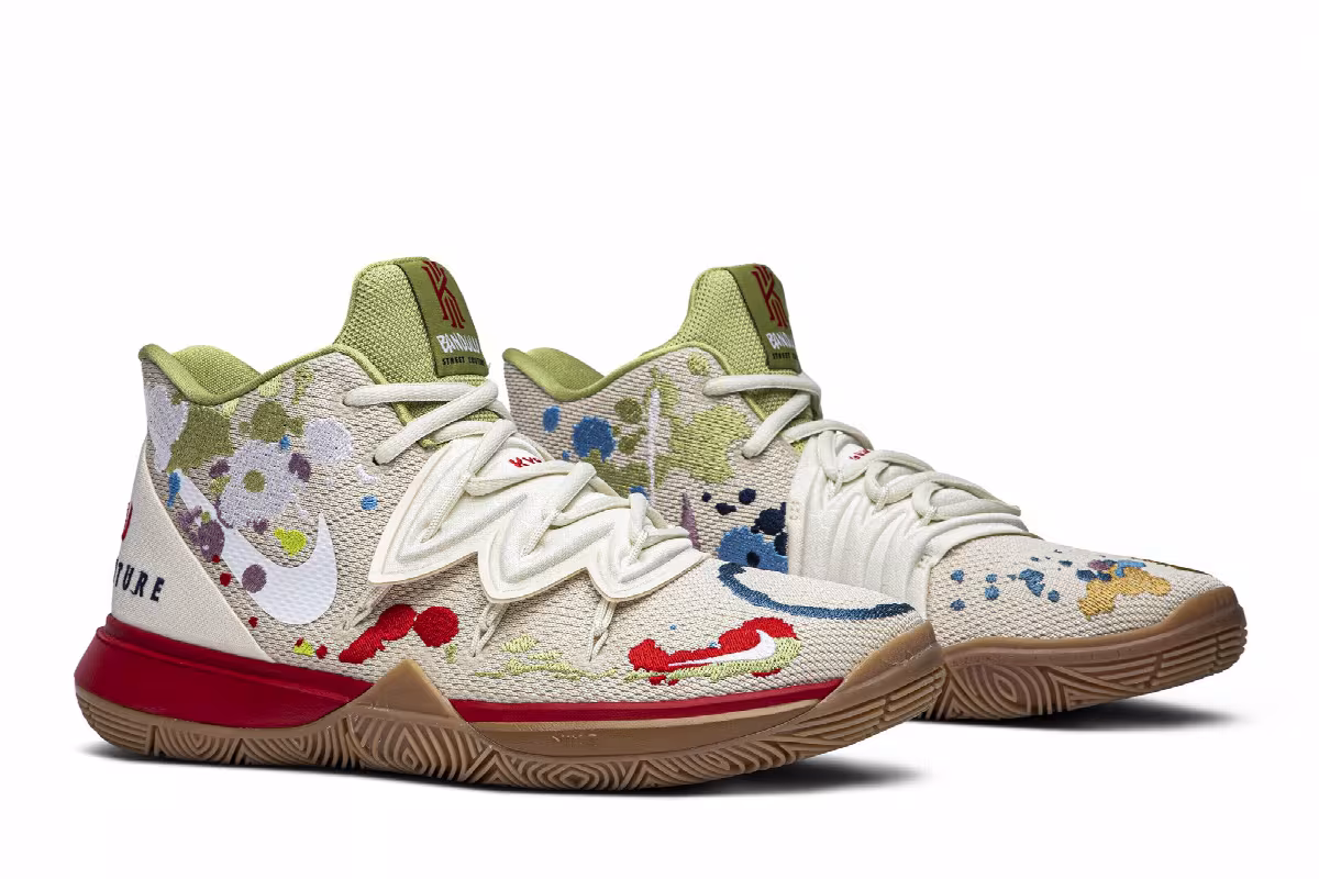 Bandulu x Nike Kyrie 5 GS Embroidered Splatters, view 9