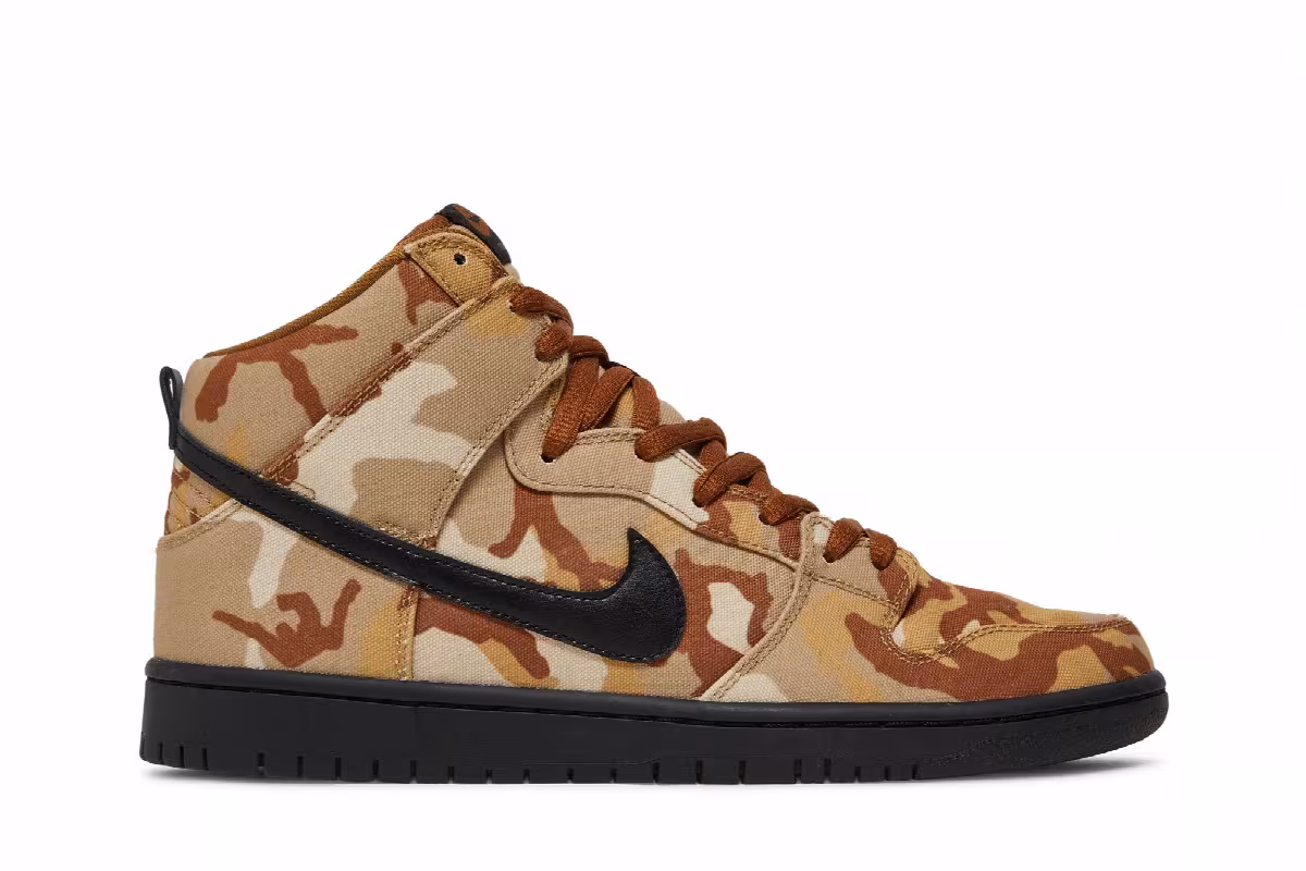 Nike Dunk High Pro SB Brown Camo, view 2