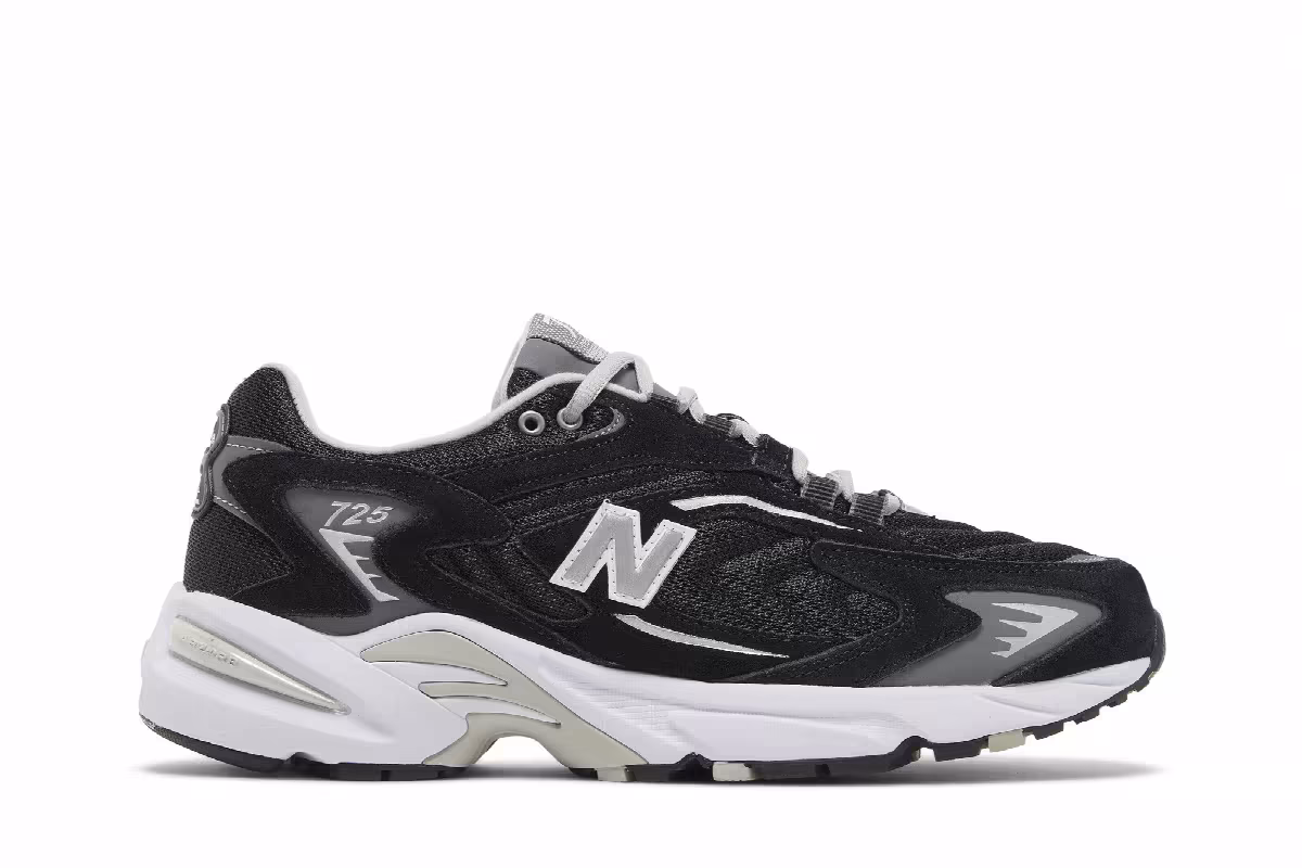 New Balance 725 Black Metallic Silver, view 2