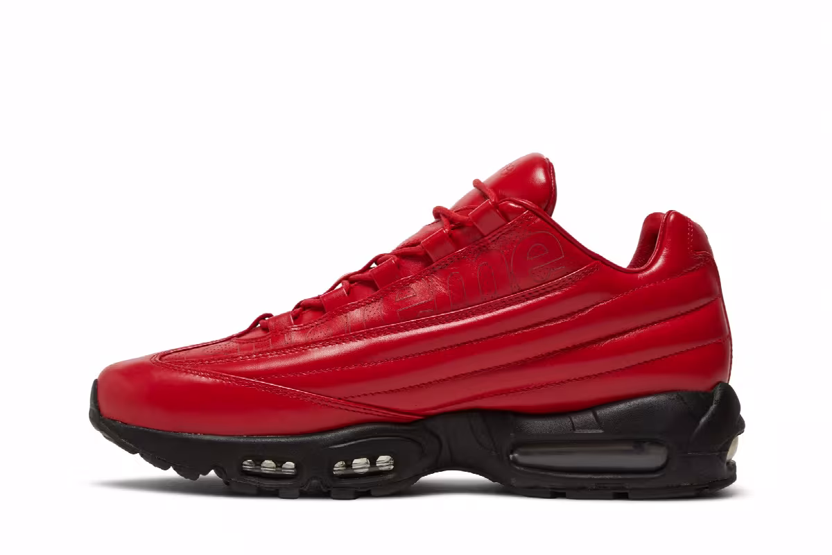Nike Supreme x Air Max 95 Lux Gym Red, view 4