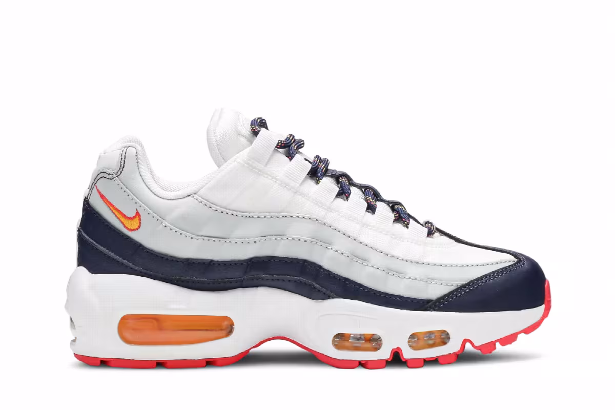 Nike Women's Air Max 95 Navy Orange, view 2