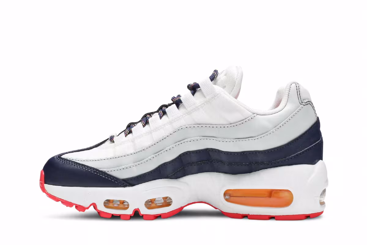 Nike Women's Air Max 95 Navy Orange, view 4