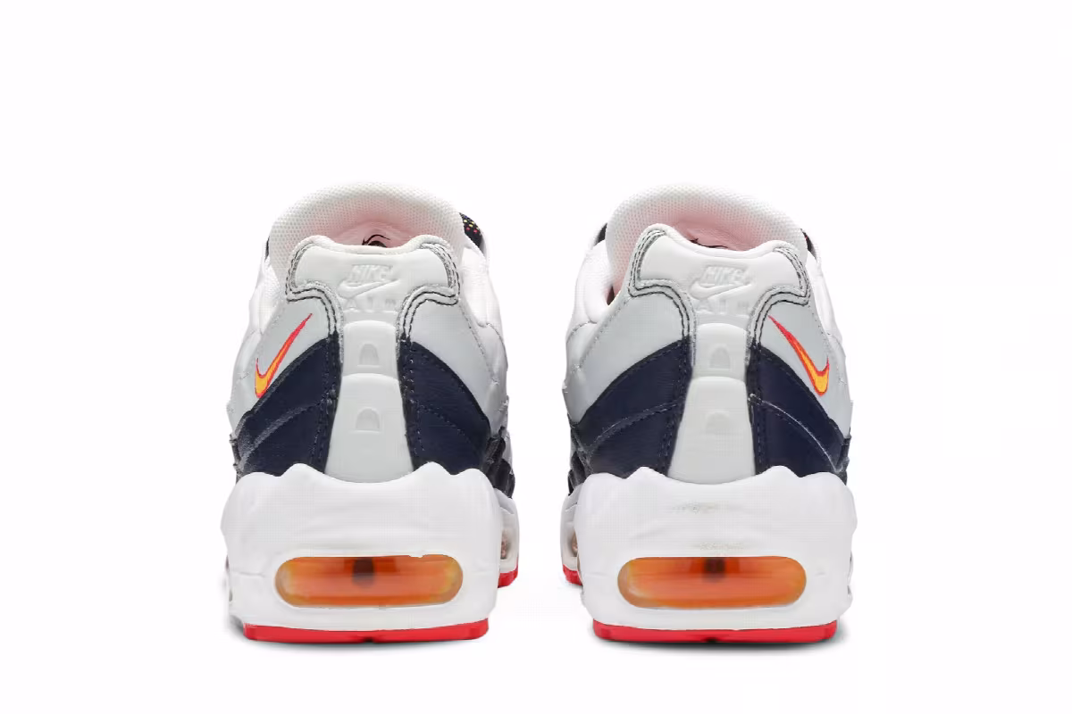 Nike Women's Air Max 95 Navy Orange, view 7