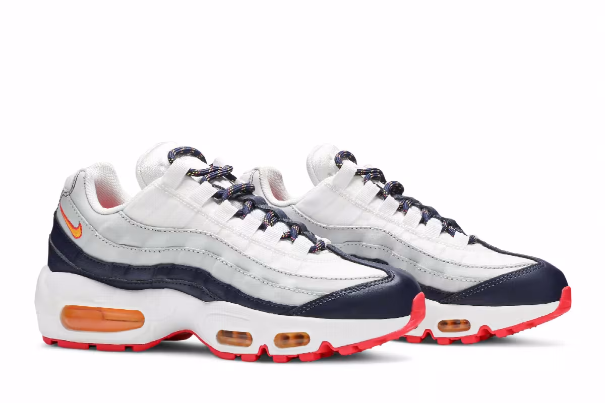 Nike Women's Air Max 95 Navy Orange, view 9