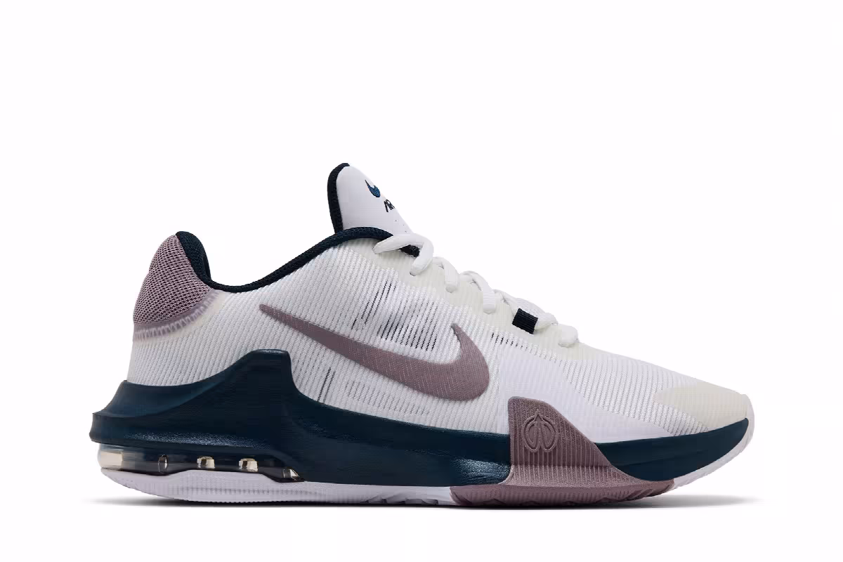 Nike Air Max Impact 4 White Navy Light Violet Ore, view 2