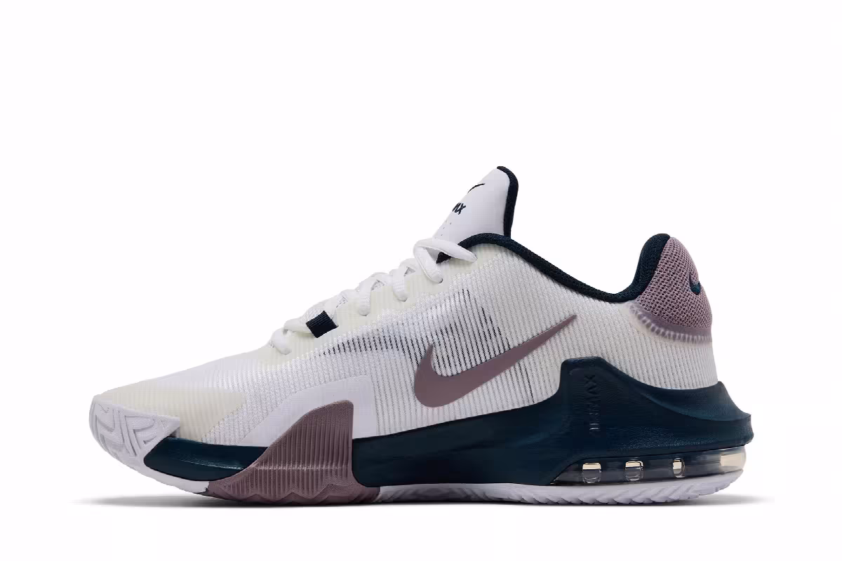 Nike Air Max Impact 4 White Navy Light Violet Ore, view 4