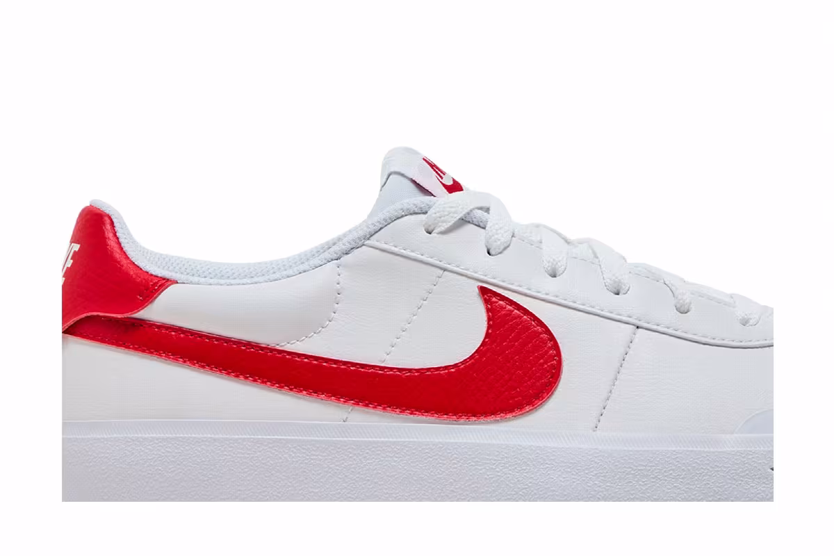 Nike Court Shot White University Red, view 3