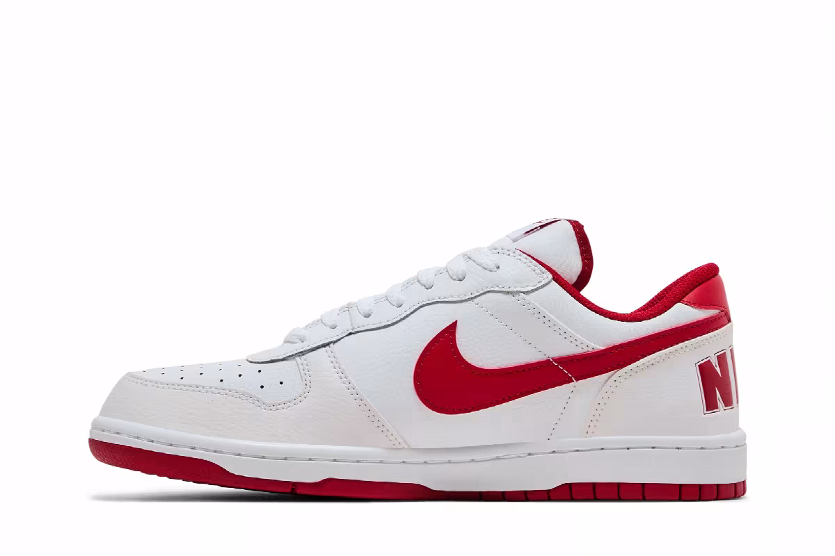 Big Nike Low White Gym Red, view 4