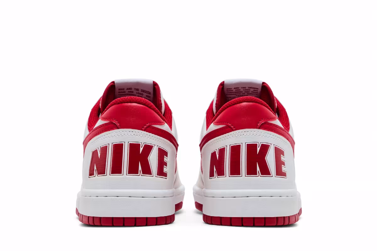 Big Nike Low White Gym Red, view 7