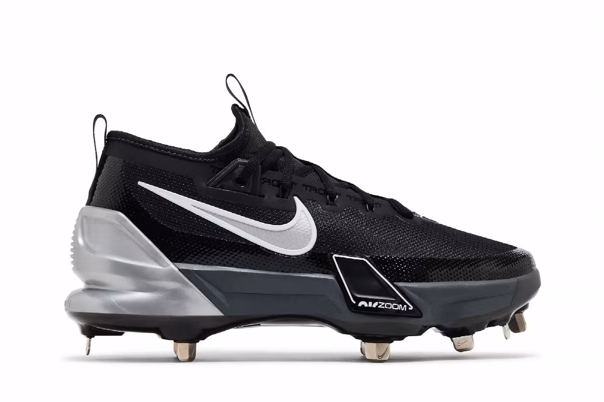 Nike Force Zoom Trout 9 Elite Black Metallic Silver, view 2