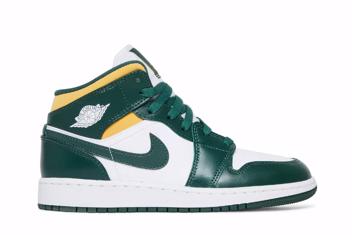 Air Jordan 1 Mid GS Sonics, view 2