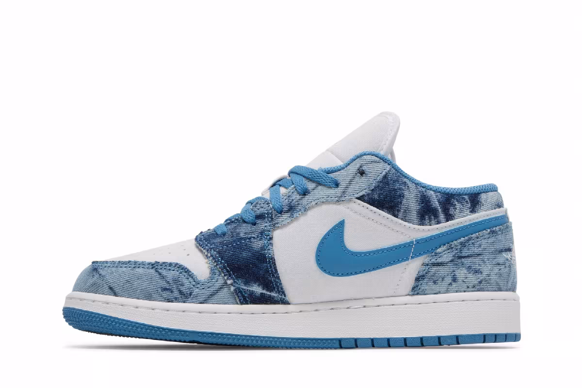 Air Jordan 1 Low GS Washed Denim, view 4