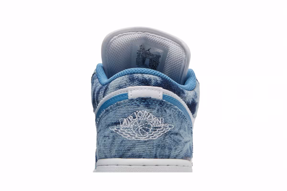 Air Jordan 1 Low GS Washed Denim, view 8