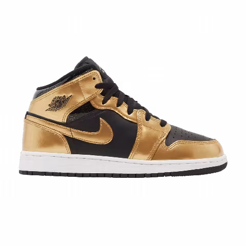 Air Jordan 1 Mid SE GS 'Metallic Gold Black'