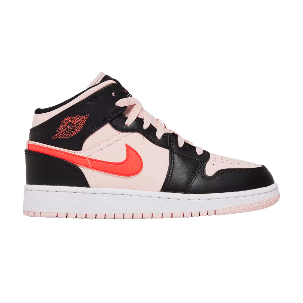 Air Jordan 1 Mid GS Black Pink Crimson