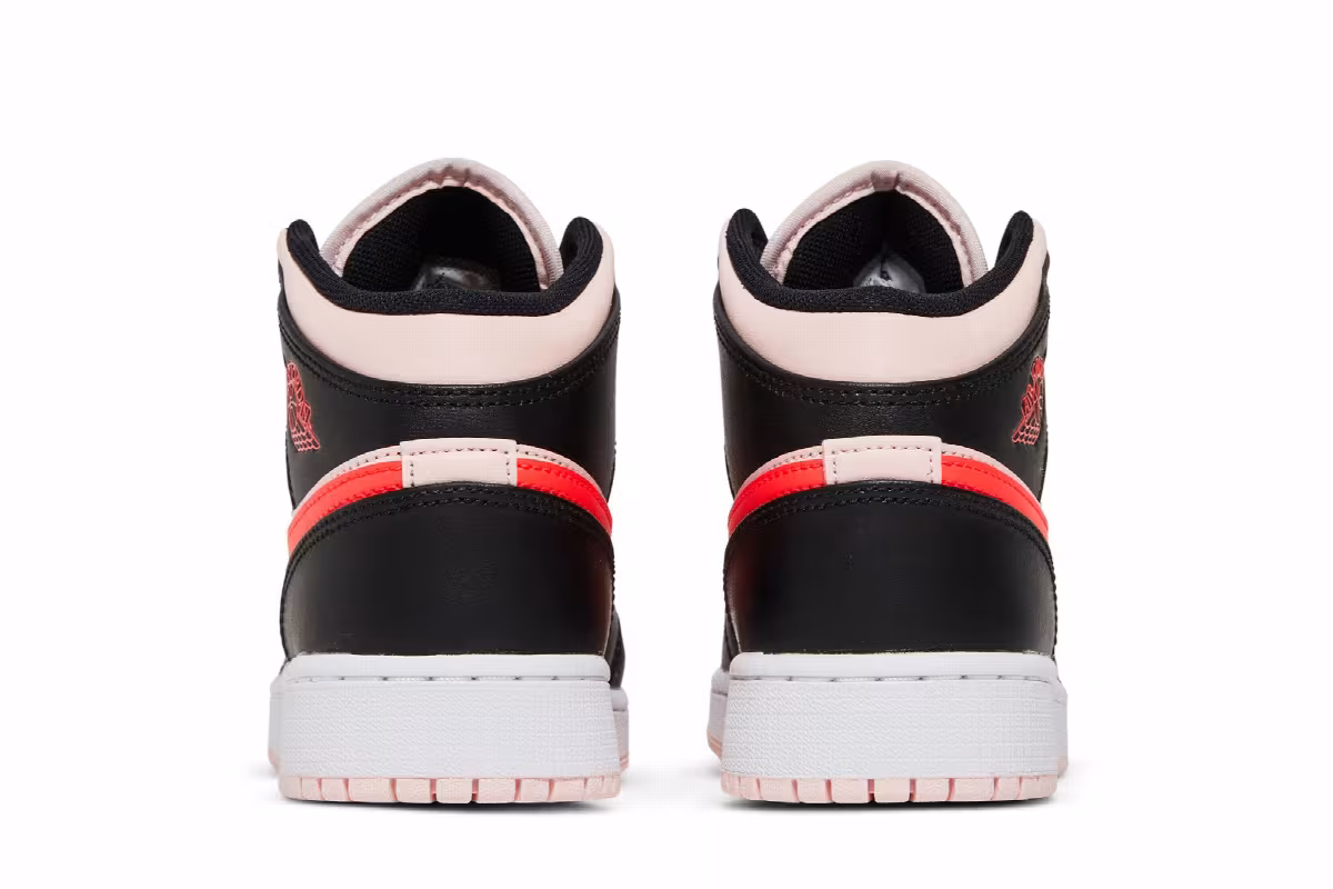 Air Jordan 1 Mid GS Black Pink Crimson, view 7