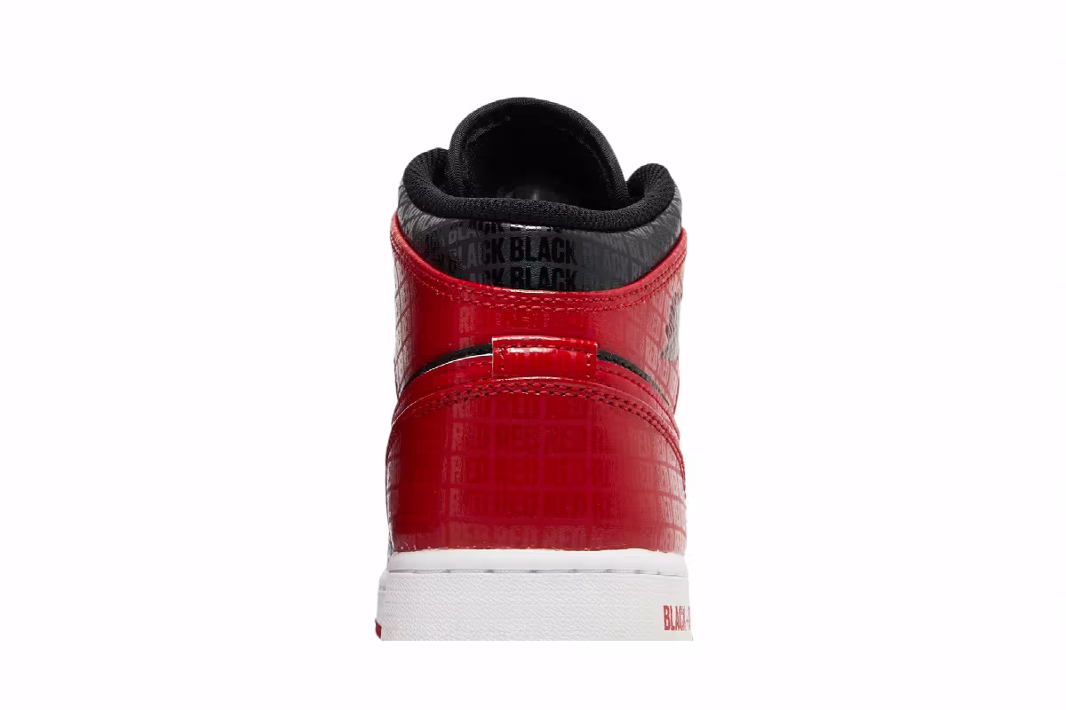 Air Jordan 1 Mid SS GS Black + Red = Bred, view 8