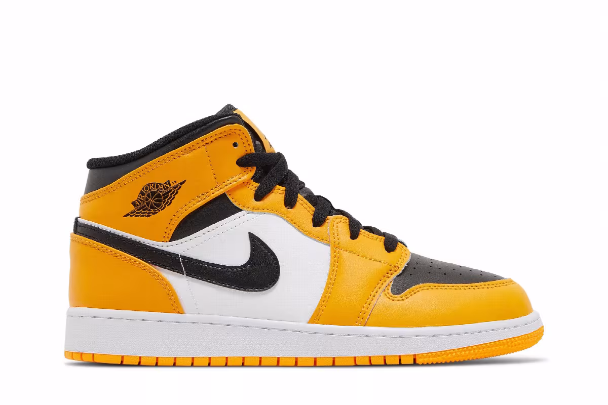 Air Jordan 1 Mid GS Reverse Yellow Toe, view 2