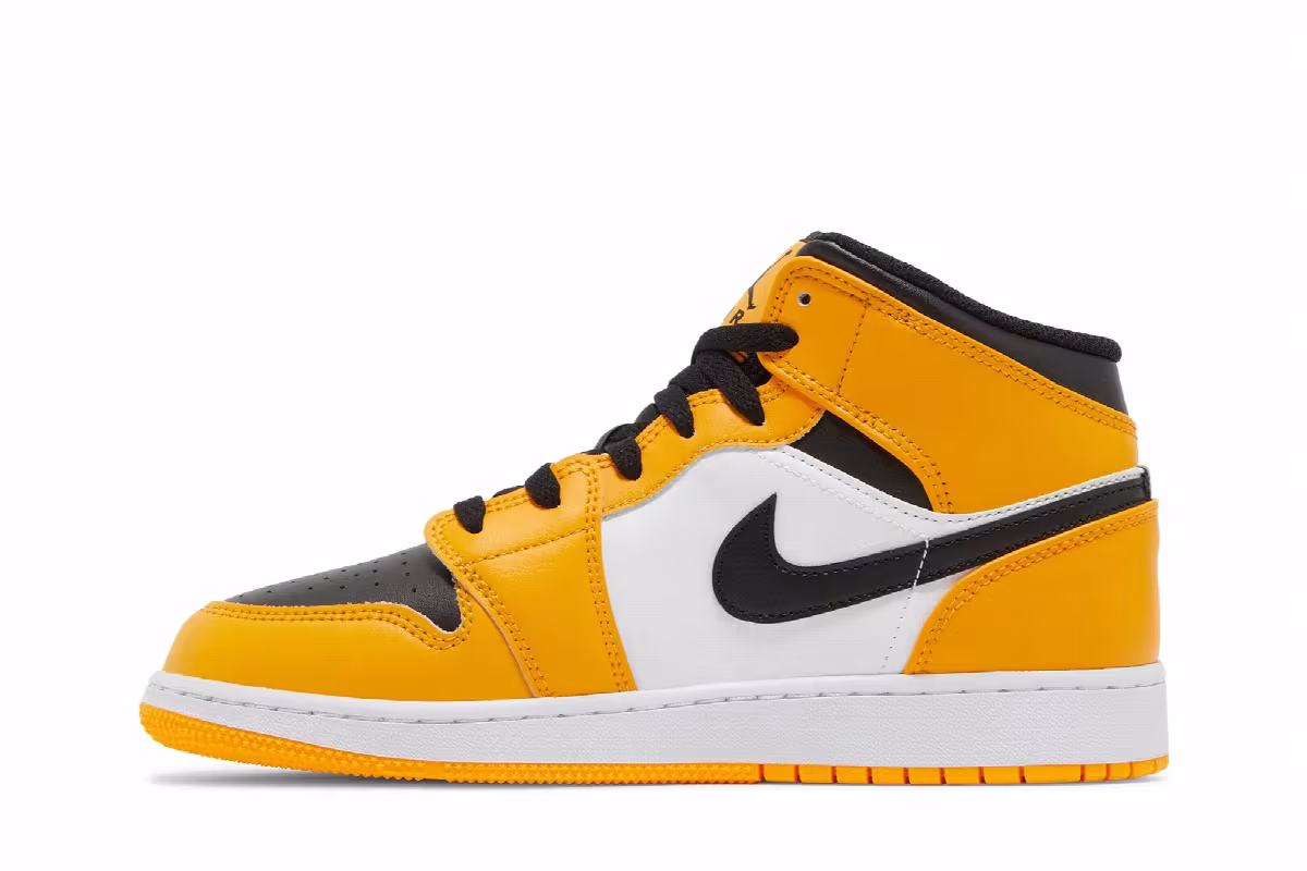 Air Jordan 1 Mid GS Reverse Yellow Toe, view 4