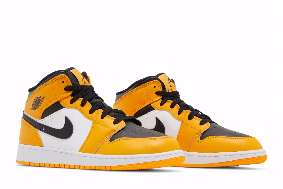 Air Jordan 1 Mid GS Reverse Yellow Toe, view 9