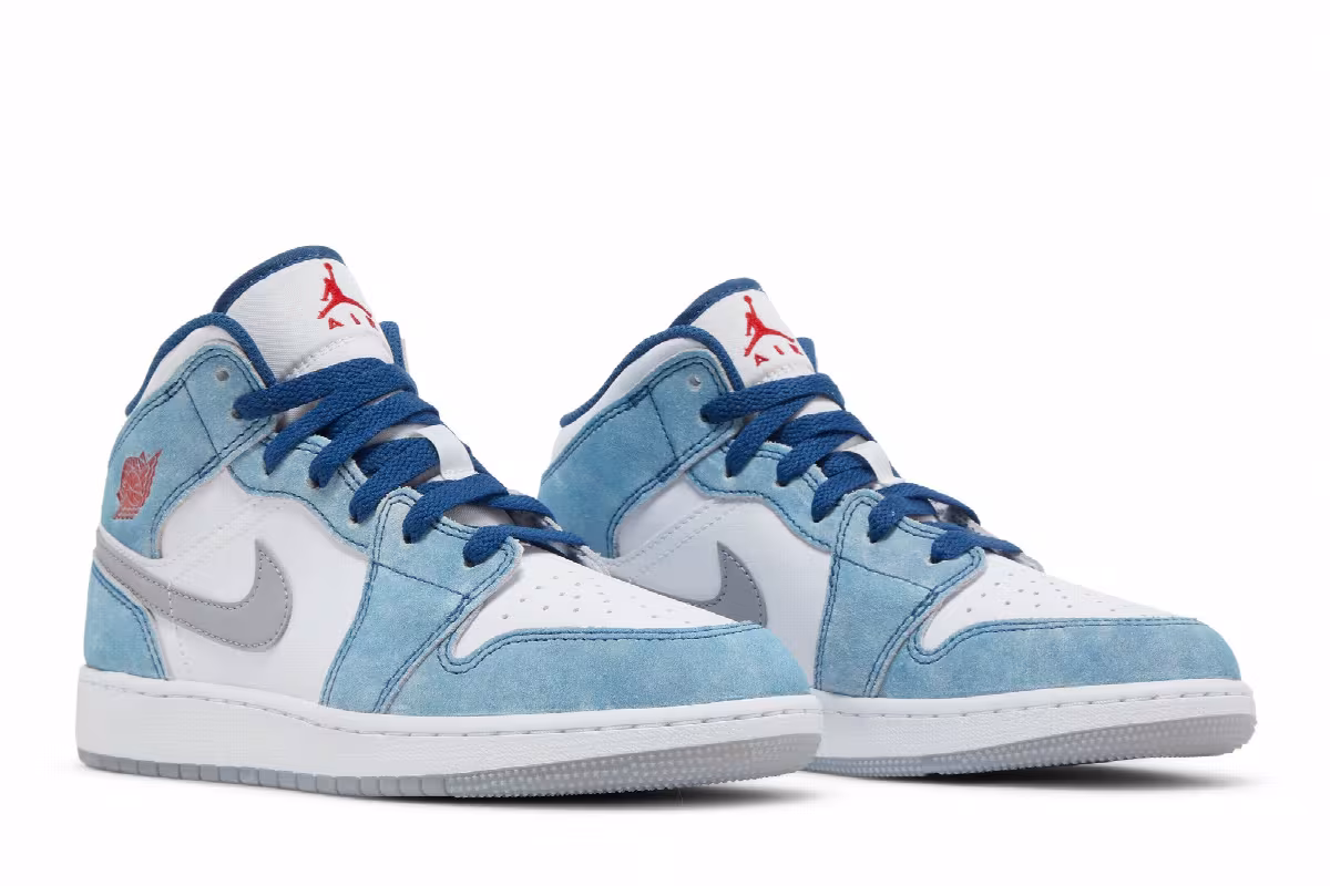Air Jordan 1 Mid SE GS French Blue, view 9