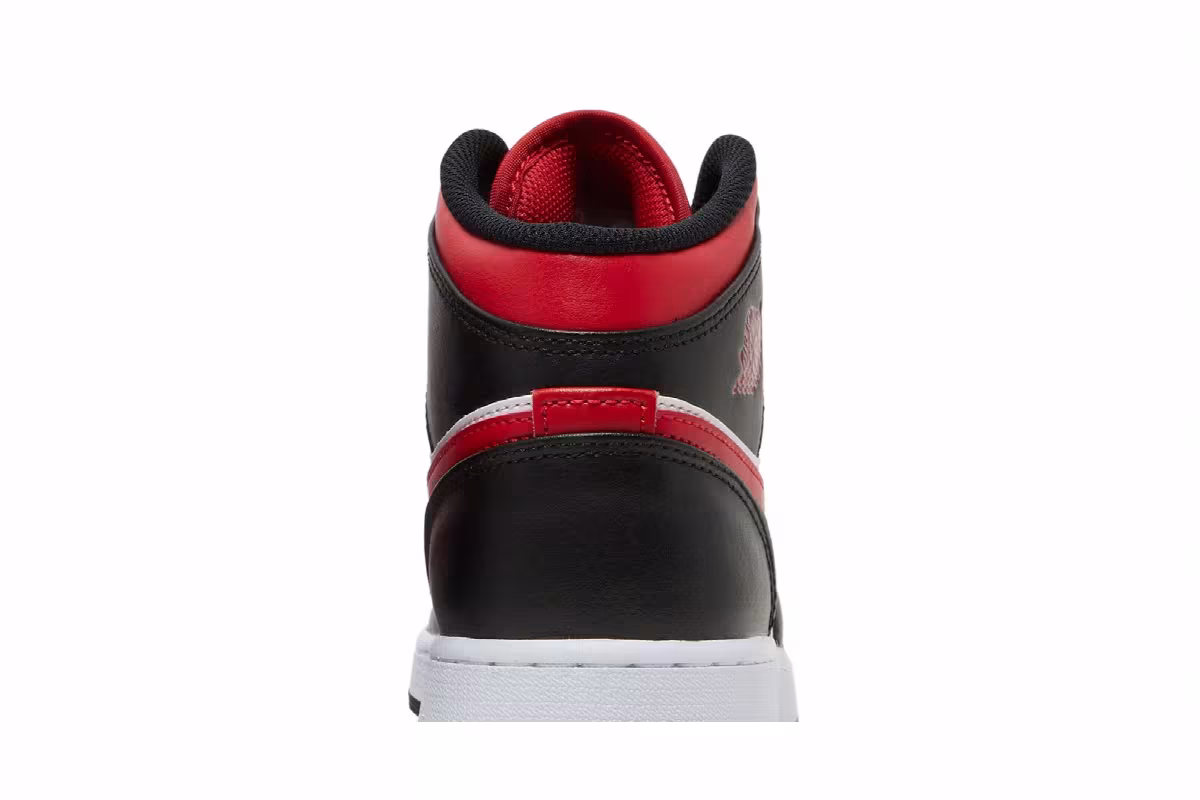 Air Jordan 1 Mid GS Black Fire Red, view 8