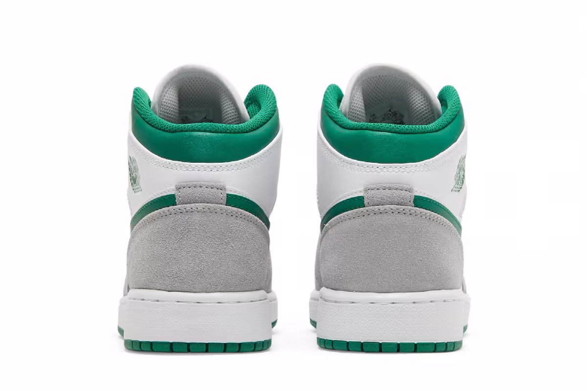 Air Jordan 1 Mid SE GS Grey Pine Green, view 7
