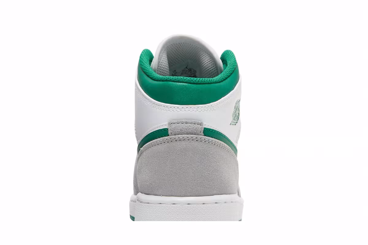 Air Jordan 1 Mid SE GS Grey Pine Green, view 8