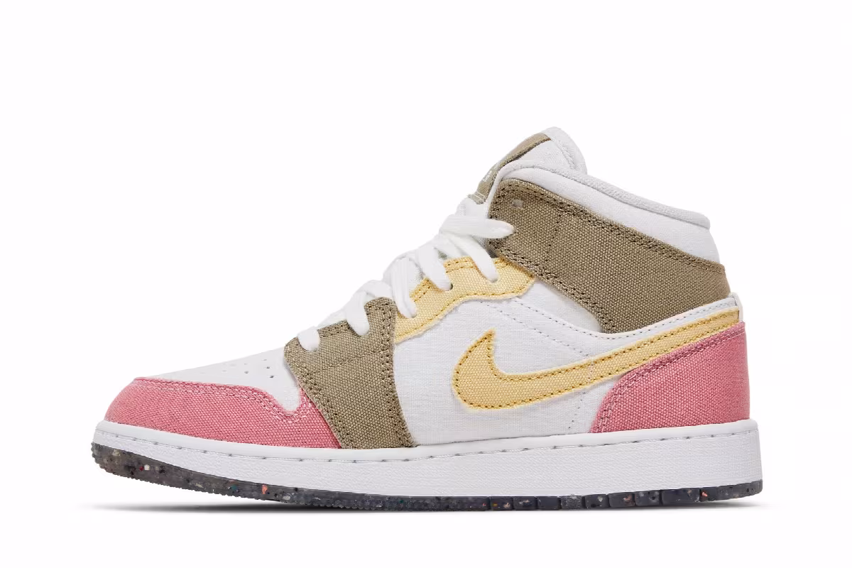 Air Jordan 1 Mid SE GS Pastel Grind, view 4
