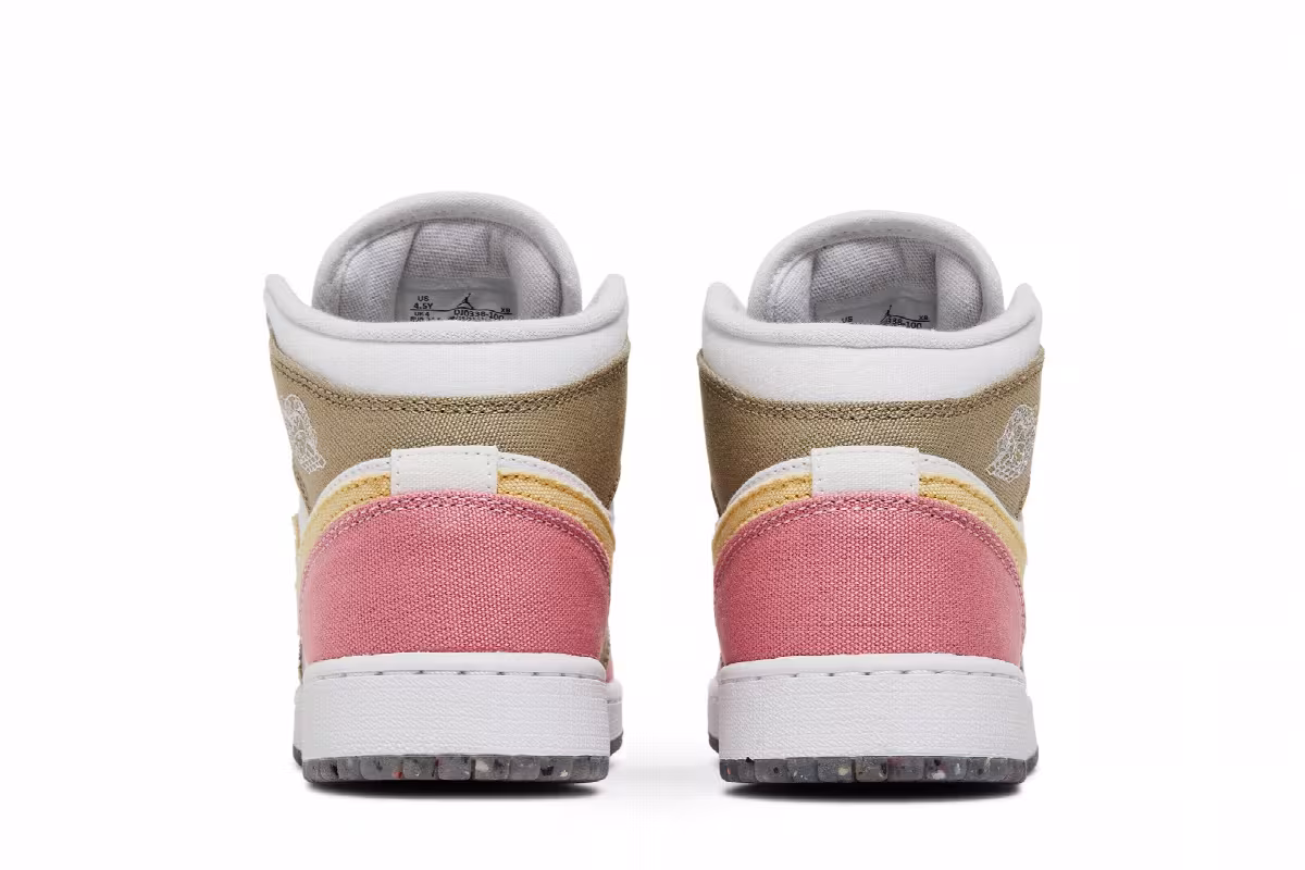 Air Jordan 1 Mid SE GS Pastel Grind, view 7