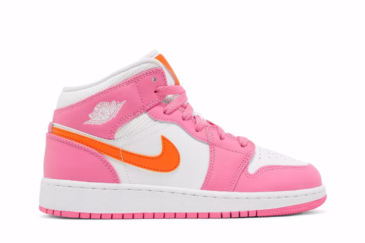 Air Jordan 1 Mid GS Pinksicle Orange, view 2