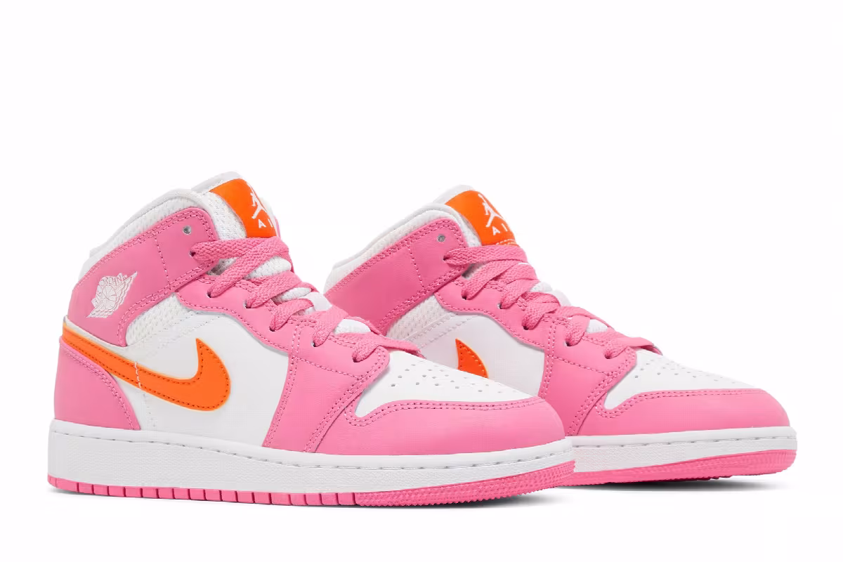 Air Jordan 1 Mid GS Pinksicle Orange, view 9
