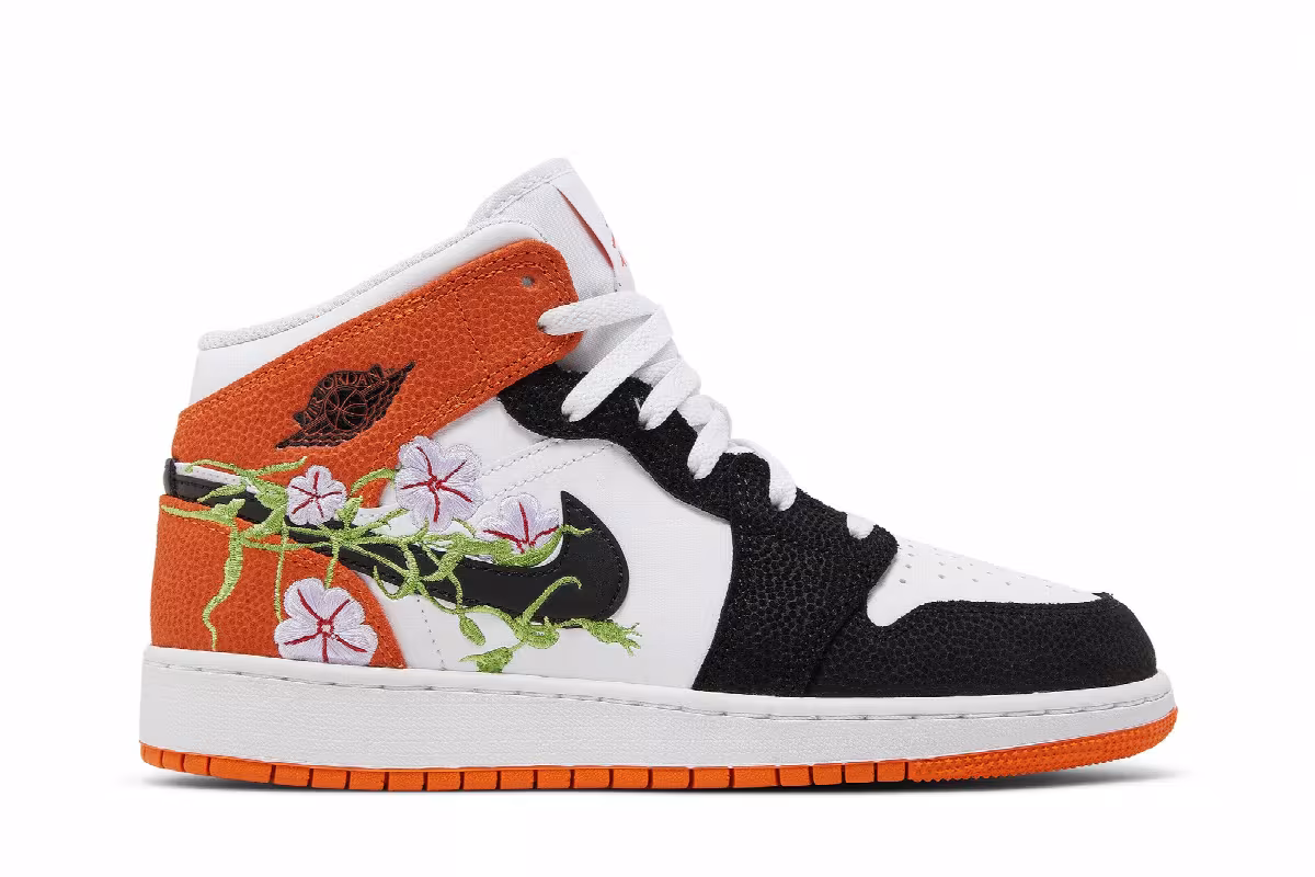 Air Jordan 1 Mid GS Floral, view 2