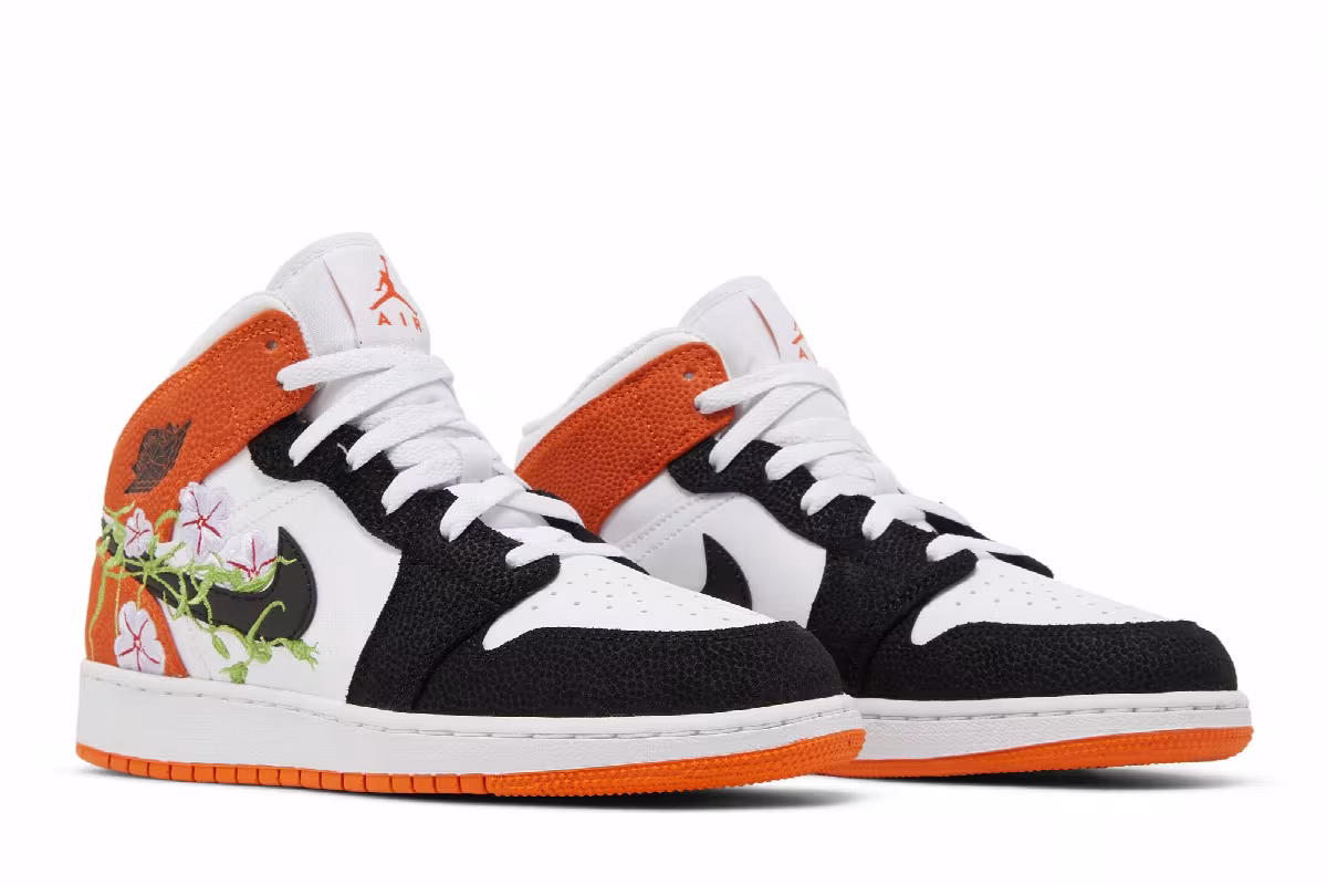 Air Jordan 1 Mid GS Floral, view 9