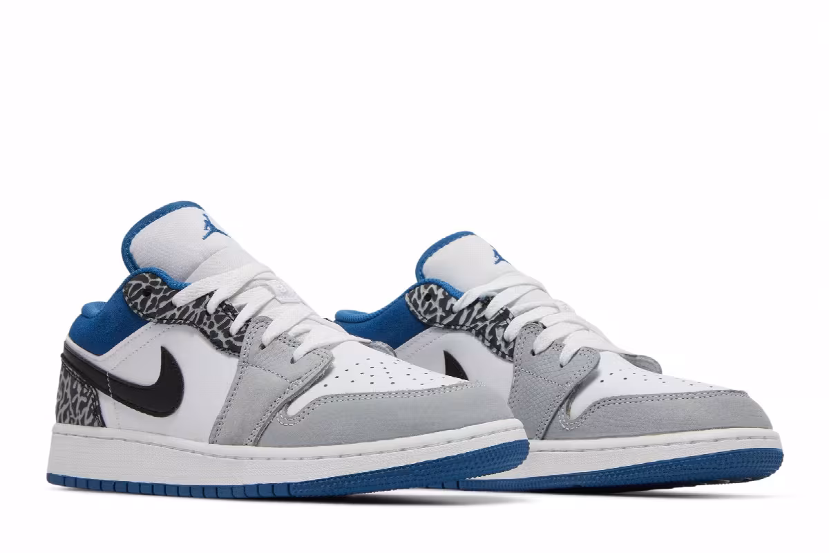 Air Jordan 1 Low SE GS True Blue, view 9