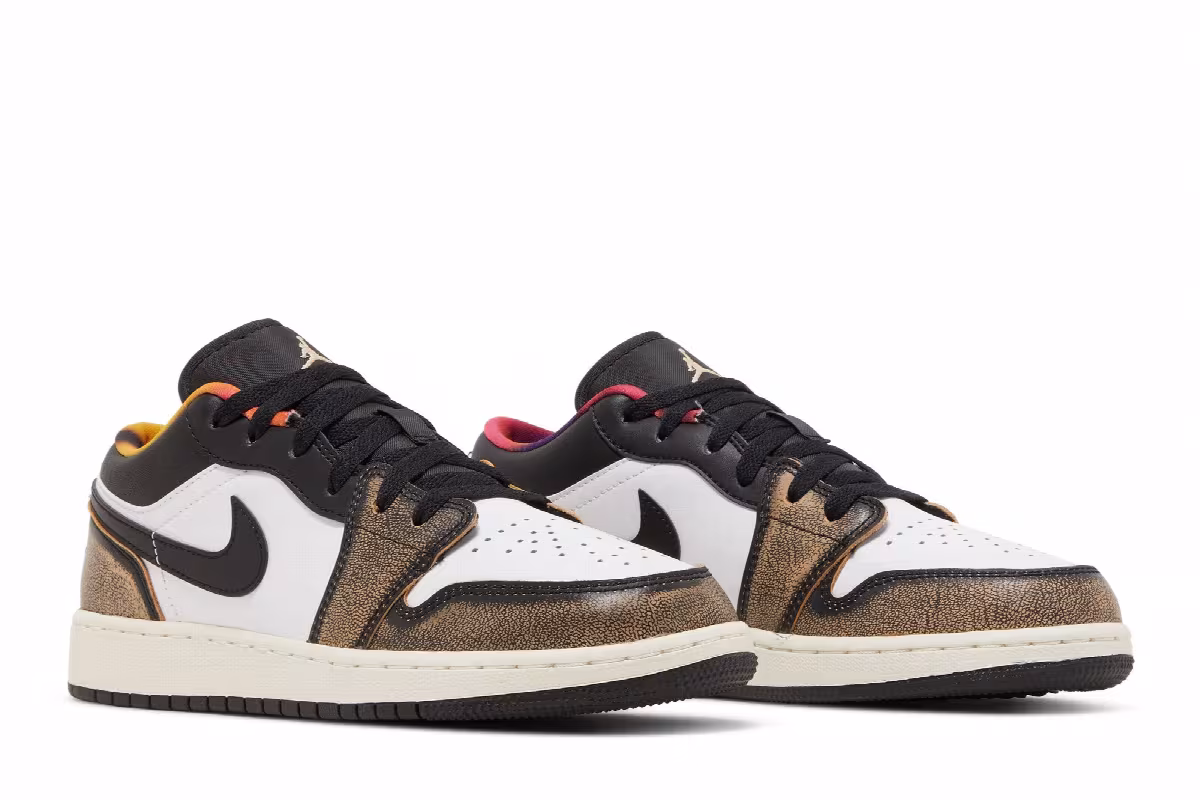 Air Jordan 1 Low SE GS Wear-Away - Tan, view 9