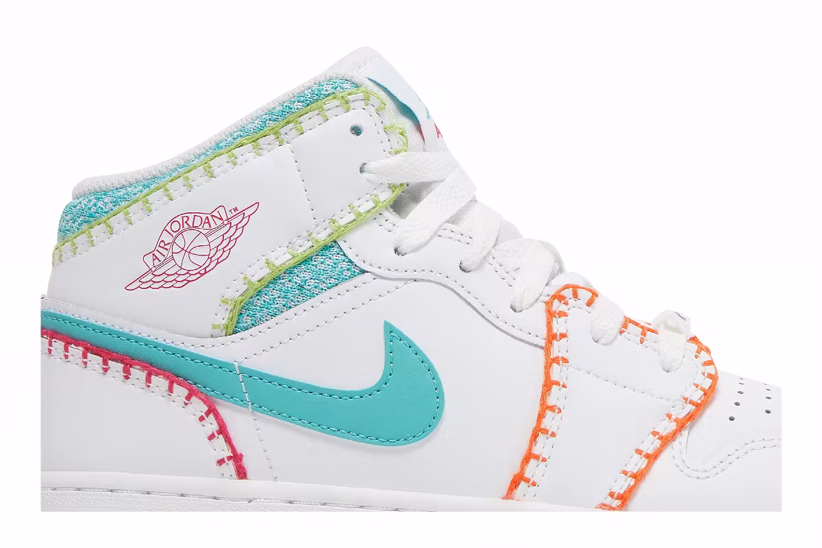Air Jordan 1 Mid SE GS Multi Knit, view 3