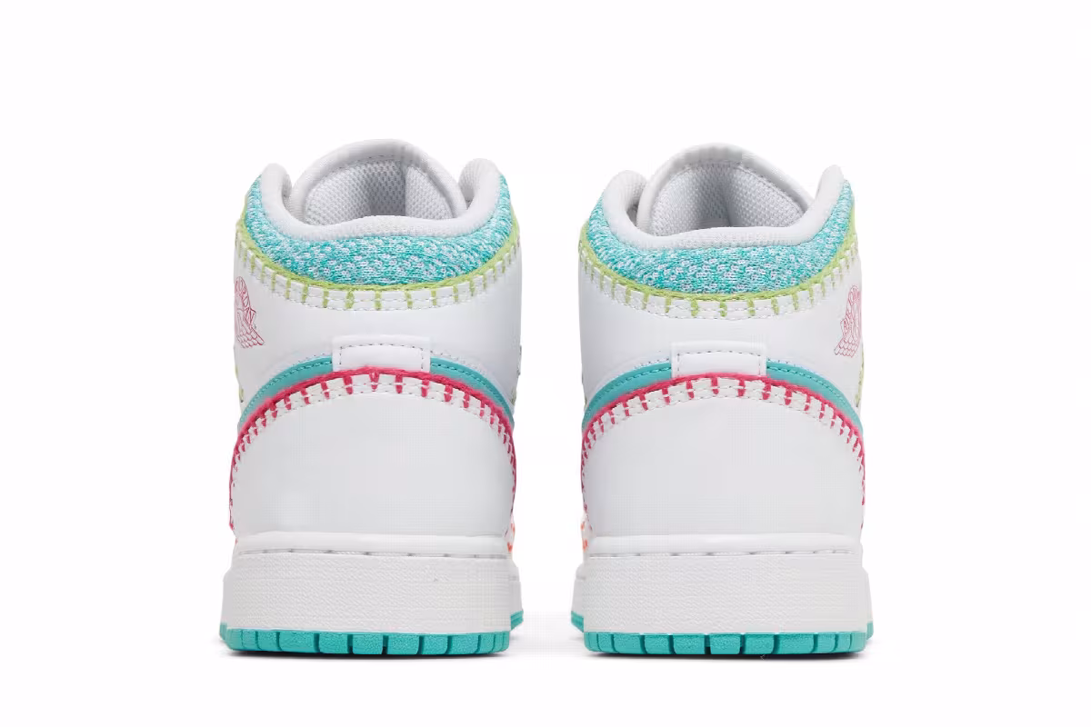 Air Jordan 1 Mid SE GS Multi Knit, view 7