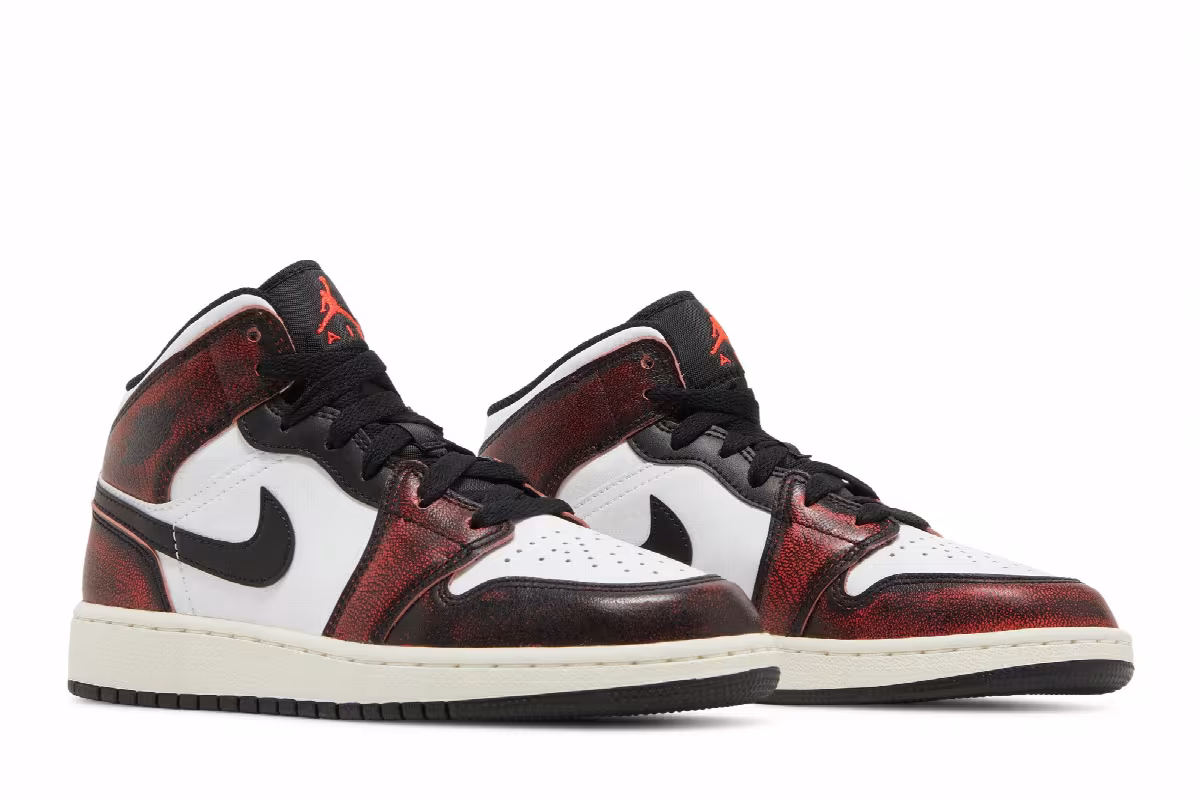 Air Jordan 1 Mid SE GS Wear-Away, view 9