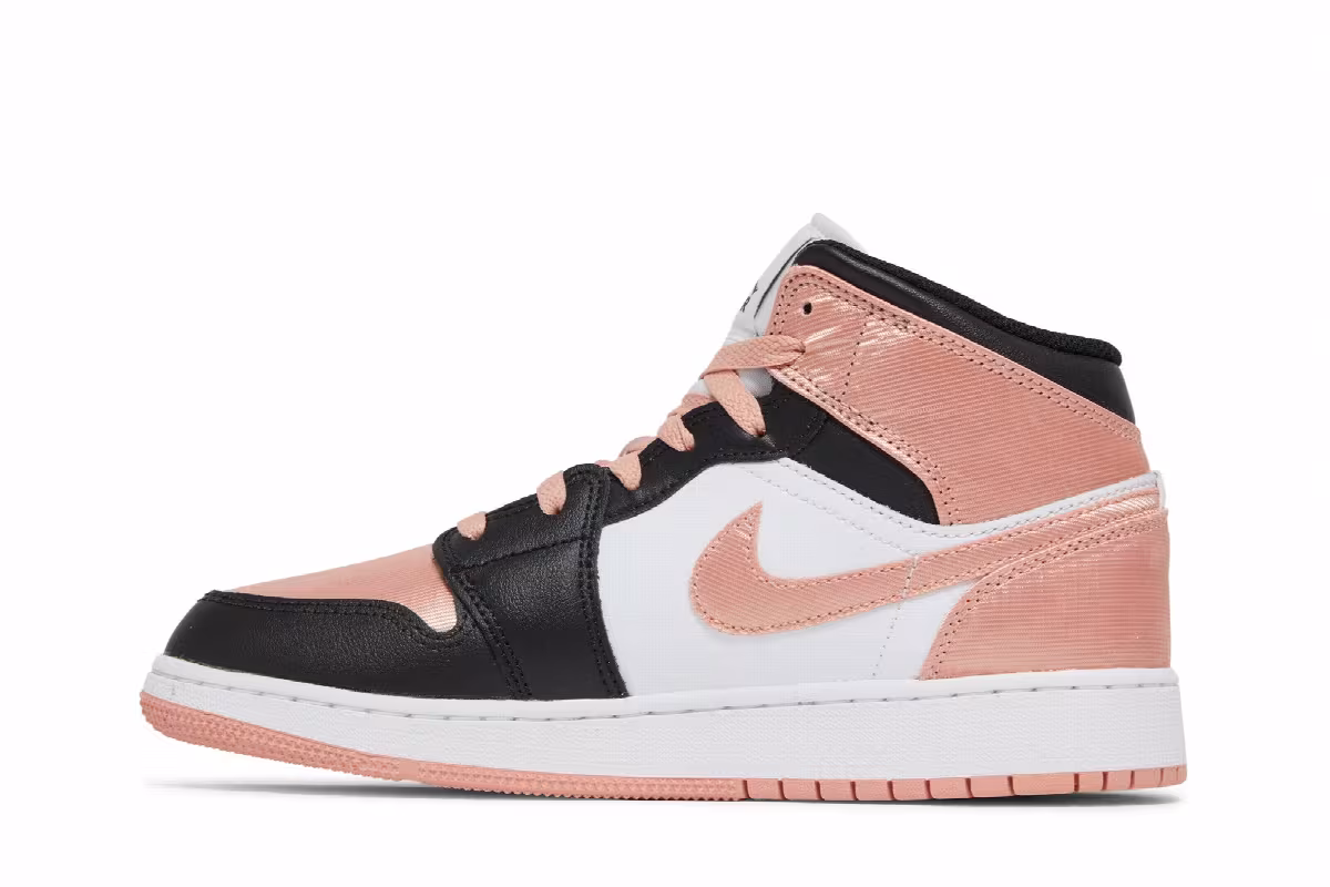 Air Jordan 1 Mid GS White Light Madder Root, view 4